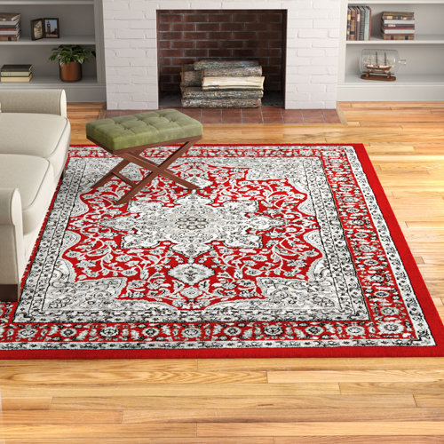 Andover Mills™ Mountview Oriental Area Rug in Red/Gray & Reviews Wayfair